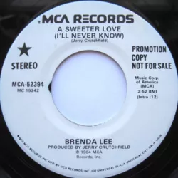 A Sweeter Love (I'll Never Know)