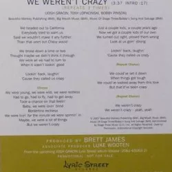 We Weren't Crazy